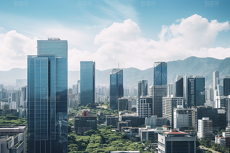 深圳城市风光地标都市摄影图