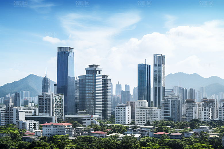 深圳城市风光经济特区景色摄影图