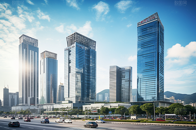 深圳城市风光高清现代化摄影图