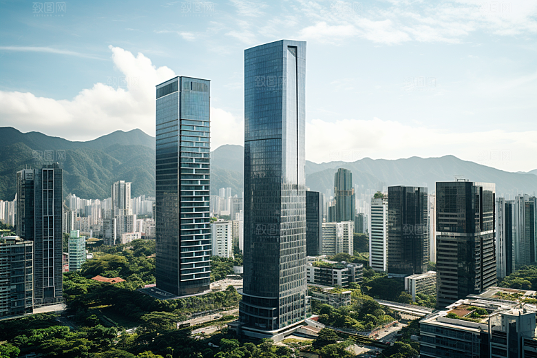深圳城市风光新城地标摄影图