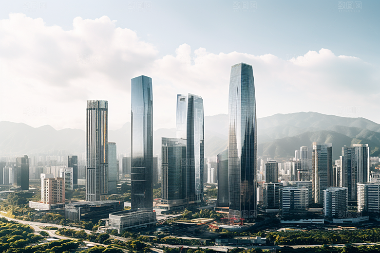 深圳城市风光高清地标摄影图