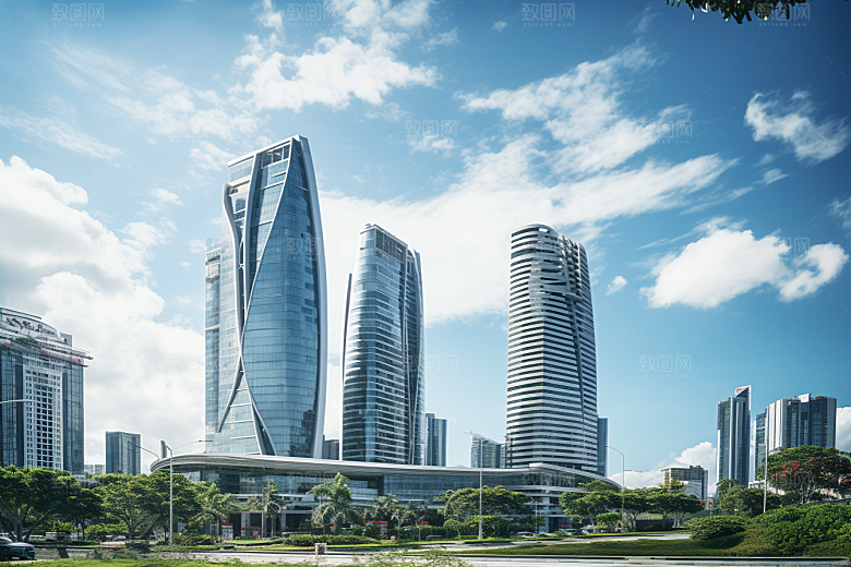 深圳城市风光旅游地标摄影图