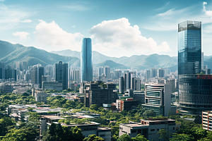 深圳城市风光地标现代化摄影图
