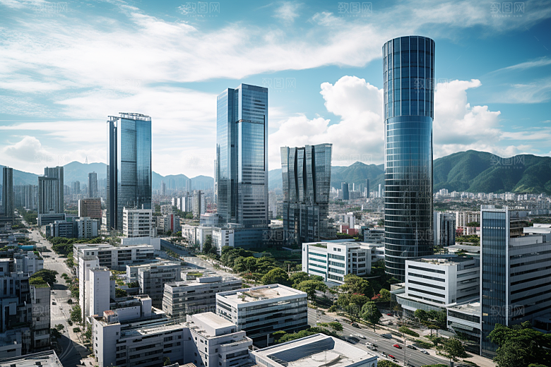 深圳城市风光现代化地标摄影图