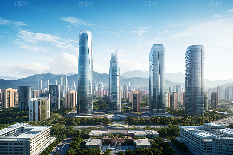 深圳城市风光经济特区地标摄影图