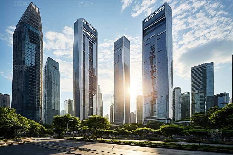 深圳城市风光地标现代化摄影图
