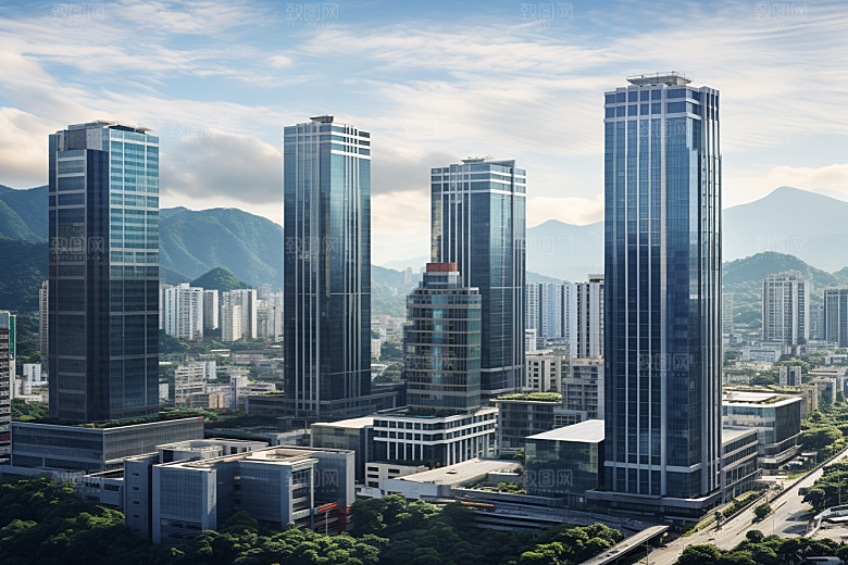 深圳城市风光经济特区旅游摄影图