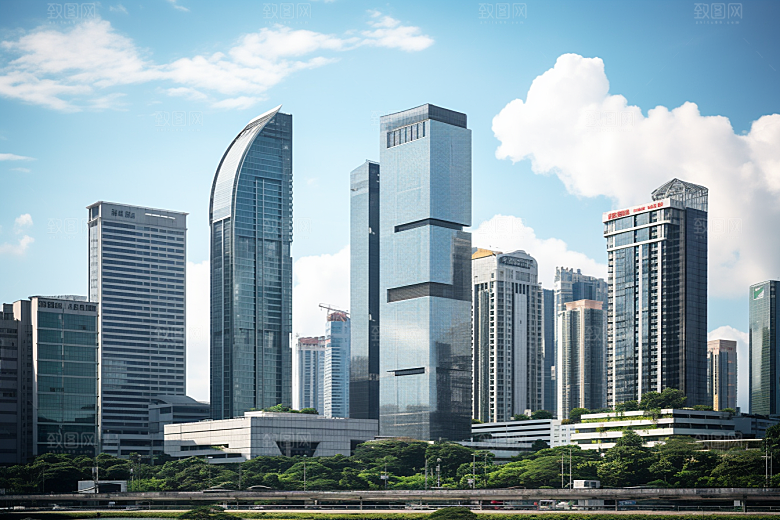 深圳城市风光经济特区新城摄影图