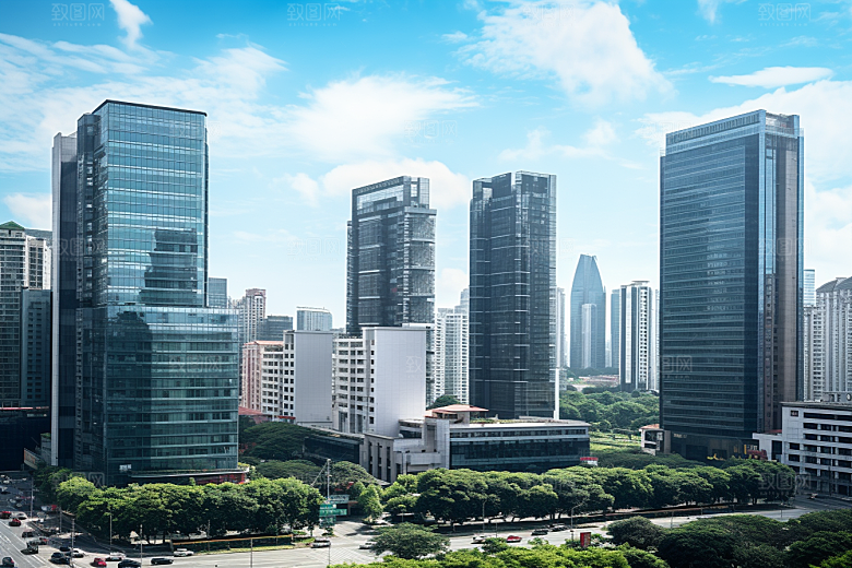 深圳城市风光景色新城摄影图