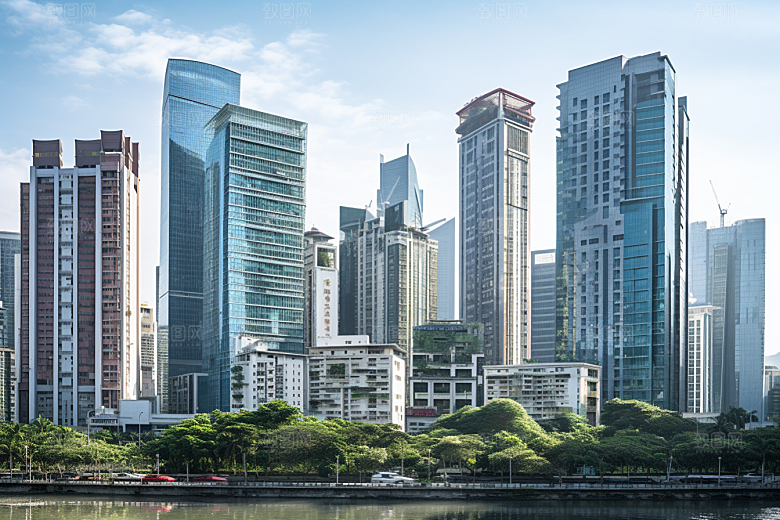 深圳城市风光新城地标摄影图