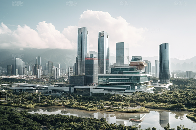 深圳城市风光高清景色摄影图