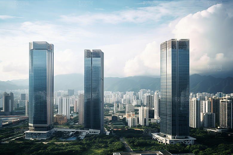 深圳城市风光高清风景摄影图