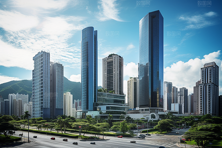 深圳城市风光地标旅行摄影图