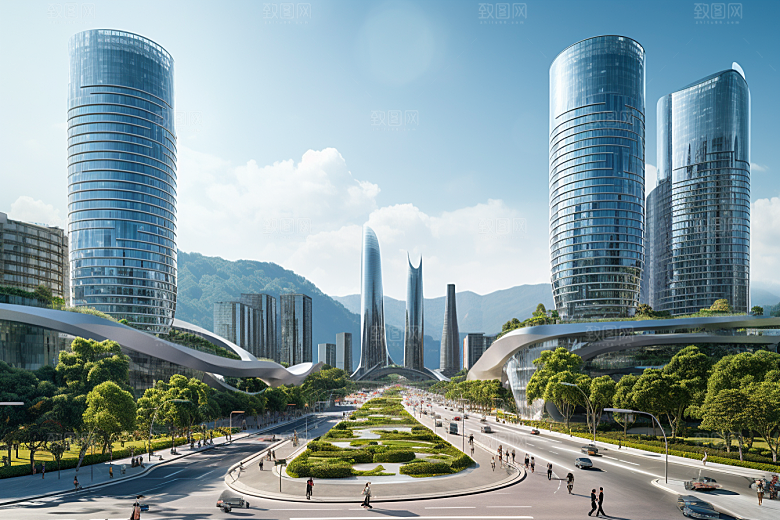 深圳城市风光旅行地标摄影图