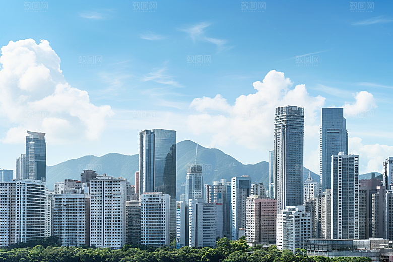深圳城市风光旅游新城摄影图