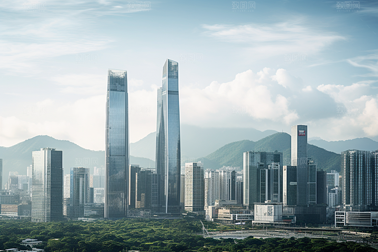 深圳城市风光旅行地标摄影图