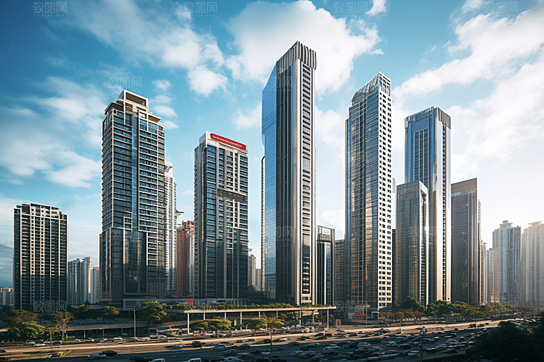 深圳城市风光经济特区旅行摄影图