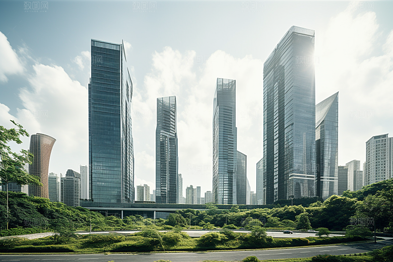 深圳城市风光都市新城摄影图