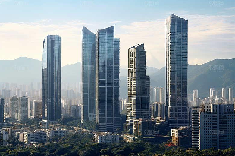 深圳城市风光高清旅行摄影图
