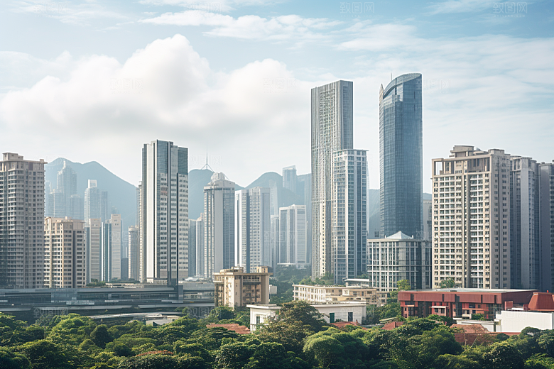 深圳城市风光地标旅行摄影图