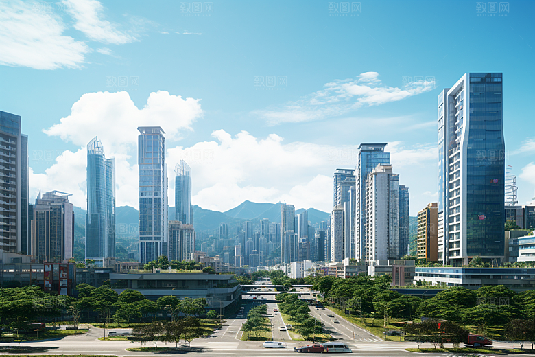 深圳城市风光景色高清摄影图