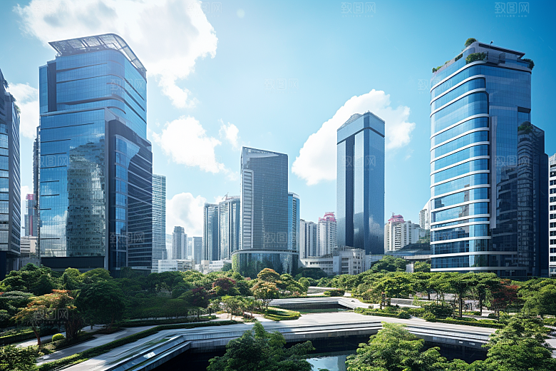 深圳城市风光地标新城摄影图