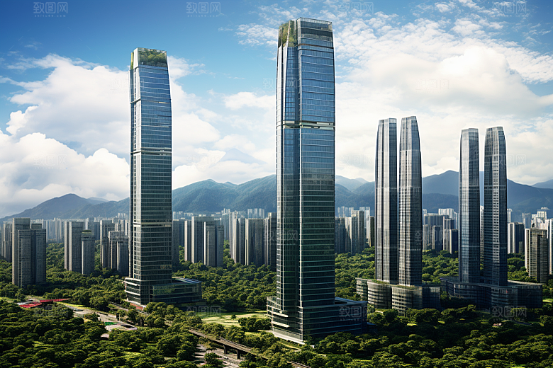 深圳城市风光都市风景摄影图