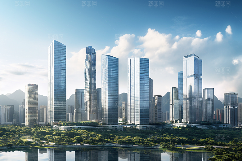 深圳城市风光现代化经济特区摄影图