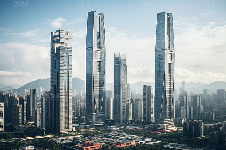 深圳城市风光新城旅游摄影图