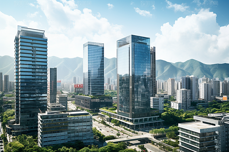 深圳城市风光旅游地标摄影图