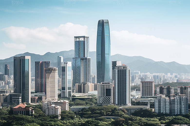 深圳城市风光风景旅行摄影图