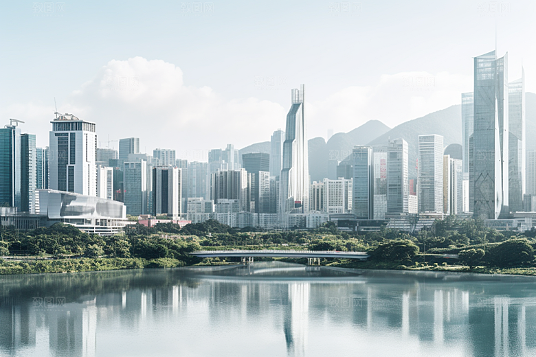 深圳城市风光新城旅游摄影图