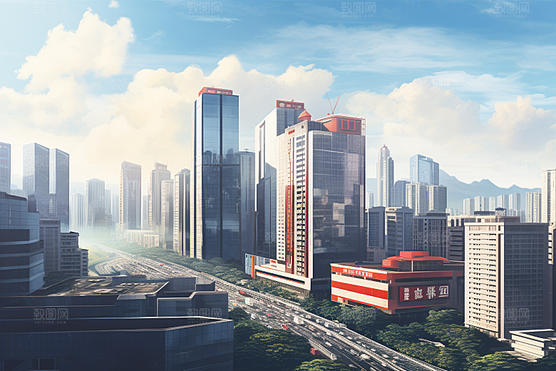 深圳城市风光景色地标摄影图