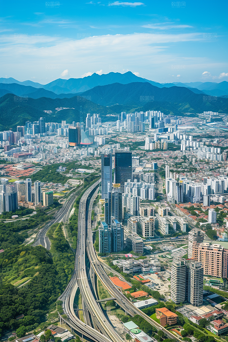 深圳城市风光现代化风景摄影图