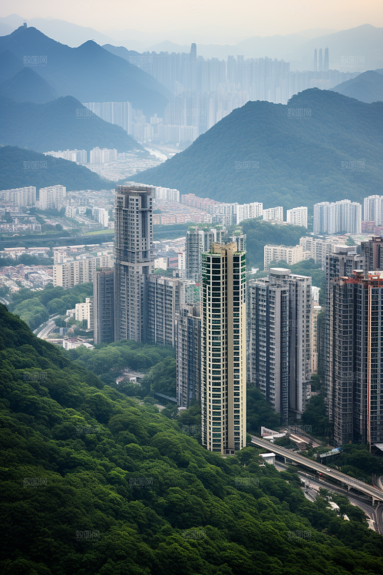 深圳城市风光景色新城摄影图