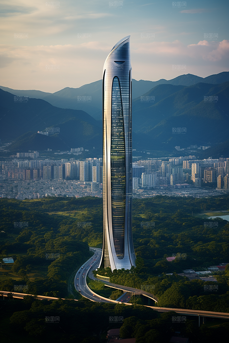 深圳城市风光现代化风景摄影图