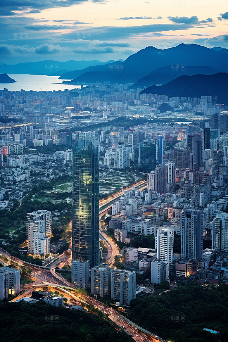 深圳城市风光景色旅游摄影图