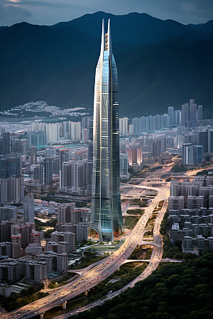 深圳城市风光国内游地标摄影图