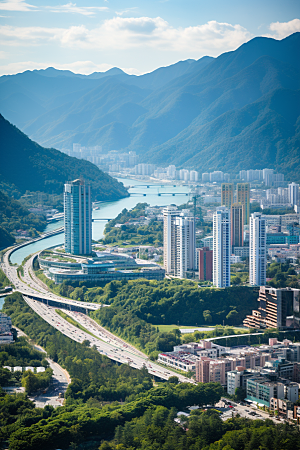 深圳城市风光现代化风景摄影图