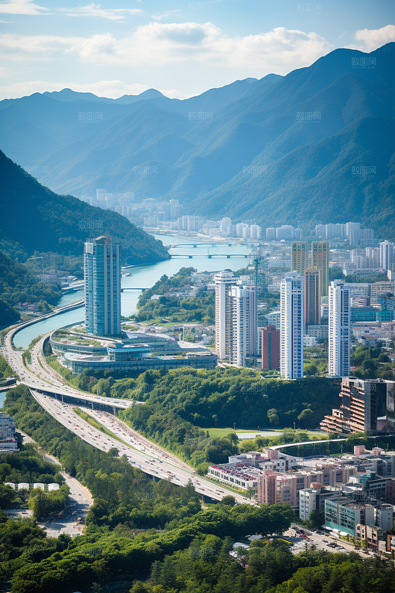 深圳城市风光现代化风景摄影图
