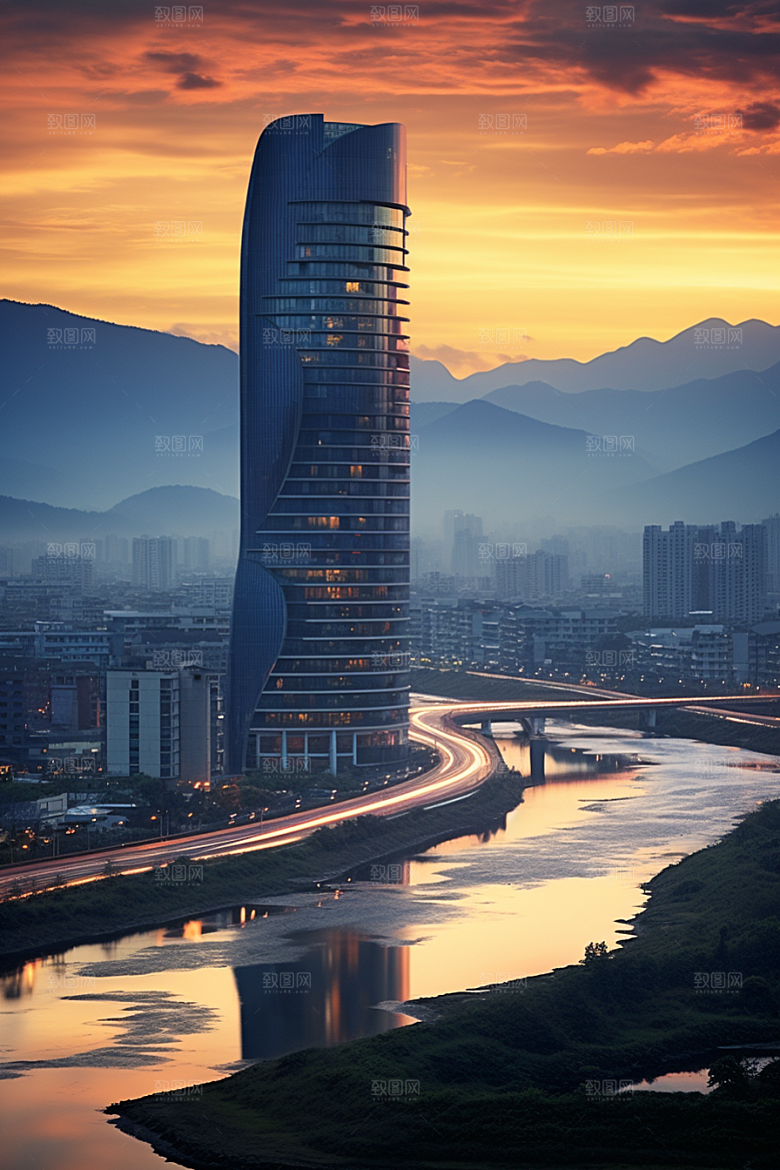 深圳城市风光旅行现代化摄影图