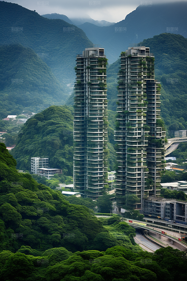 深圳城市风光新城旅游摄影图