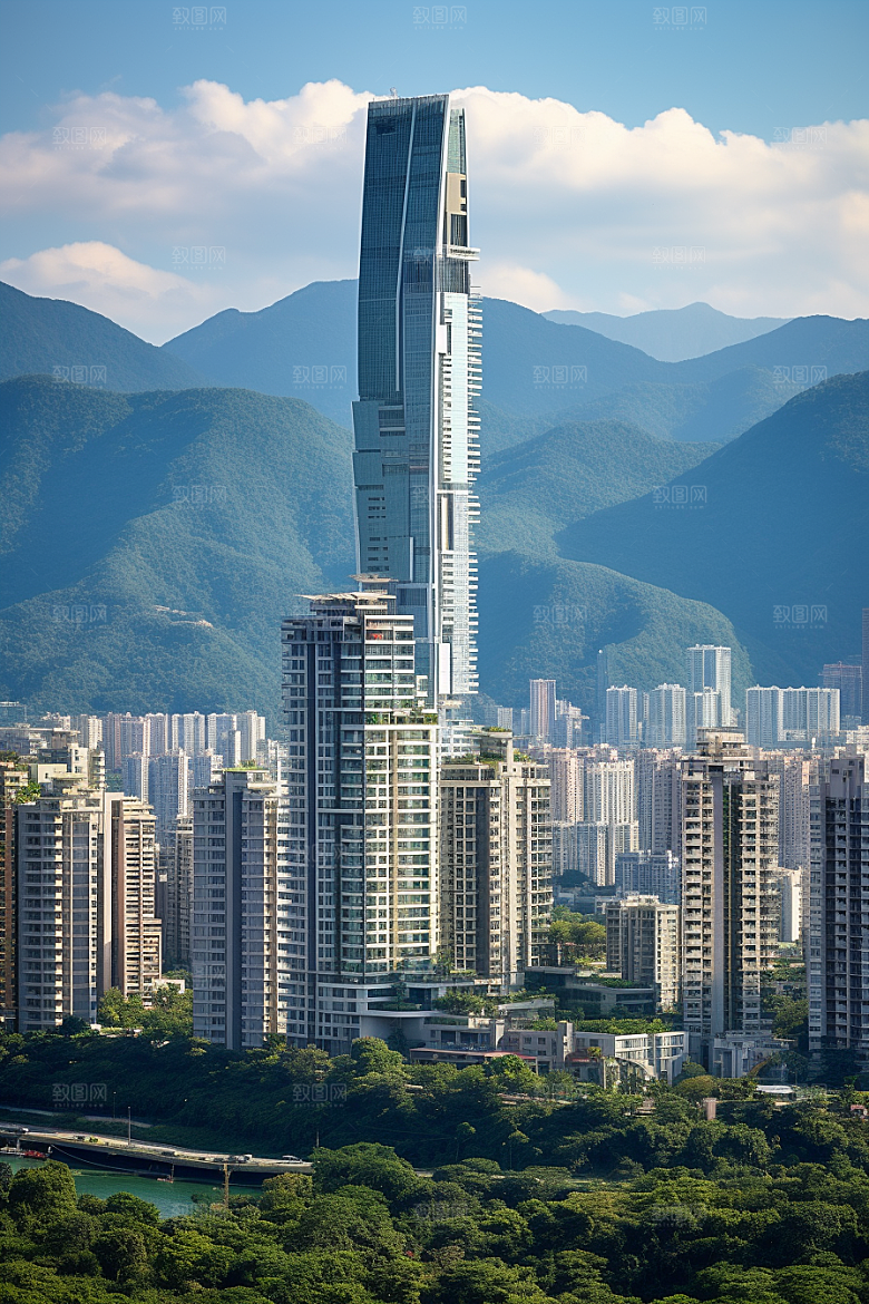 深圳城市风光地标旅行摄影图