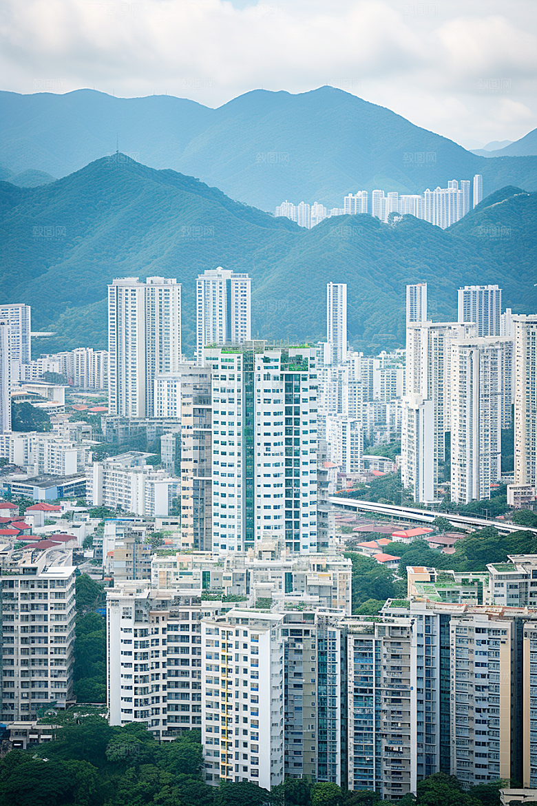 深圳城市风光新城现代化摄影图