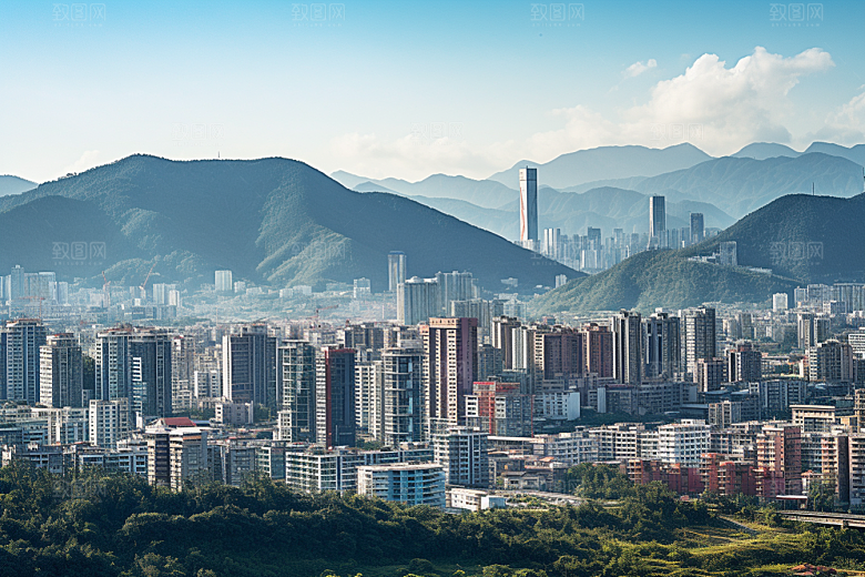 深圳城市风光地标都市摄影图