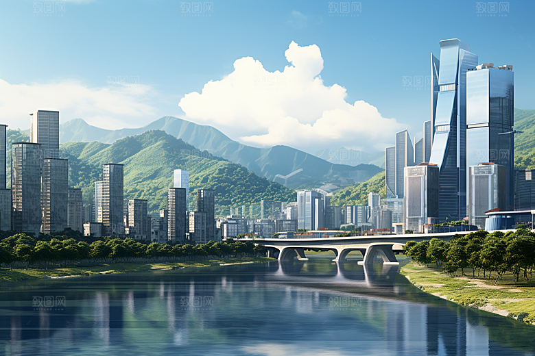 深圳城市风光现代化经济特区摄影图