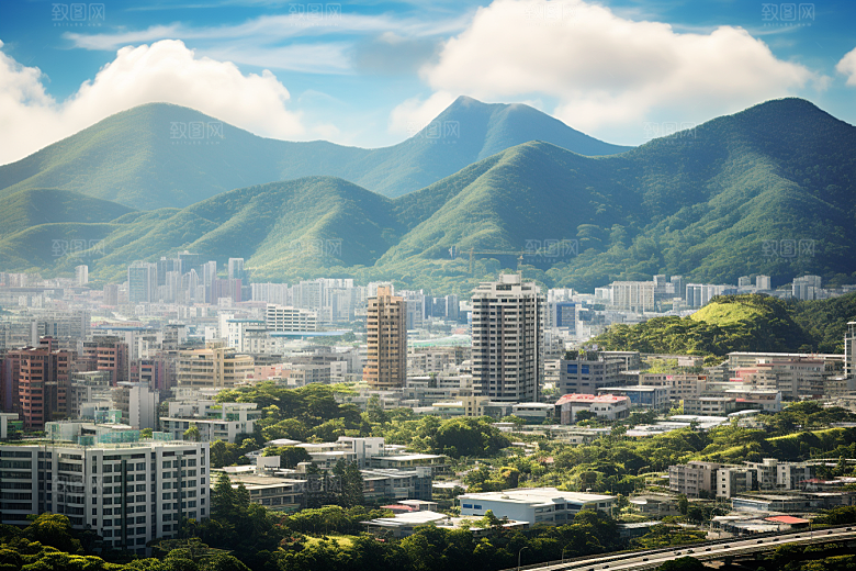 深圳城市风光现代化新城摄影图