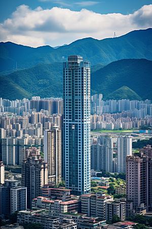 深圳城市风光景色新城摄影图