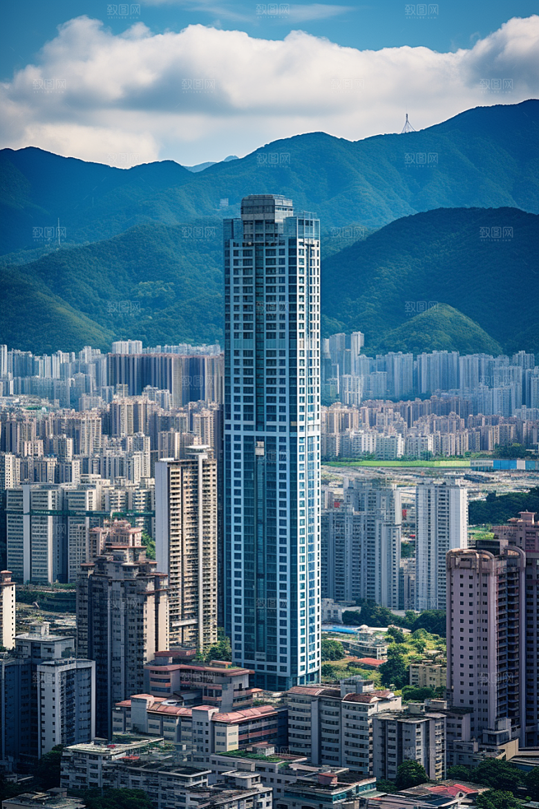 深圳城市风光景色新城摄影图