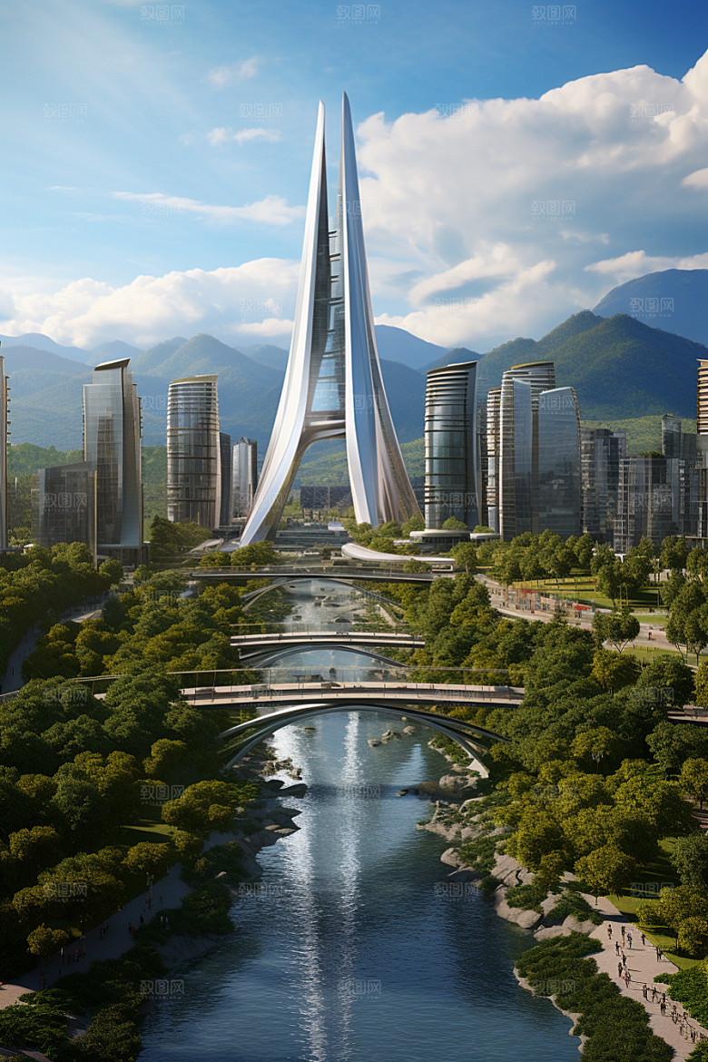 深圳城市风光地标旅行摄影图